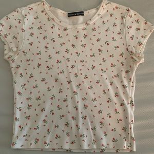 Brandy Melville Flower Crop Shirt
